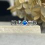 925 Sterling Silver Lunar Phases Ring Blue Opal, thumbnail 6 of 11