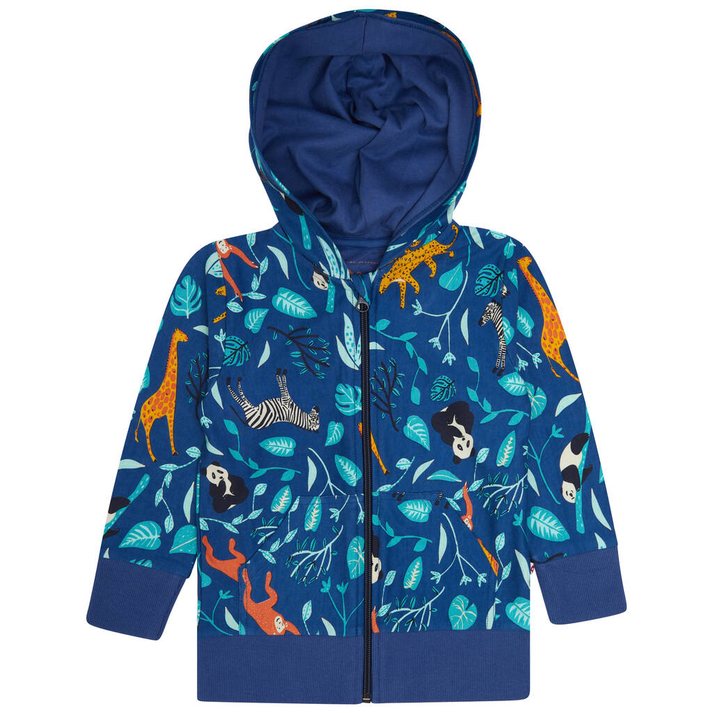 Wildlife Hoodie For Kids By Piccalilly | notonthehighstreet.com