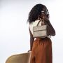 Nude Nappa Leather Crossbody Handbag With Strap, thumbnail 2 of 5
