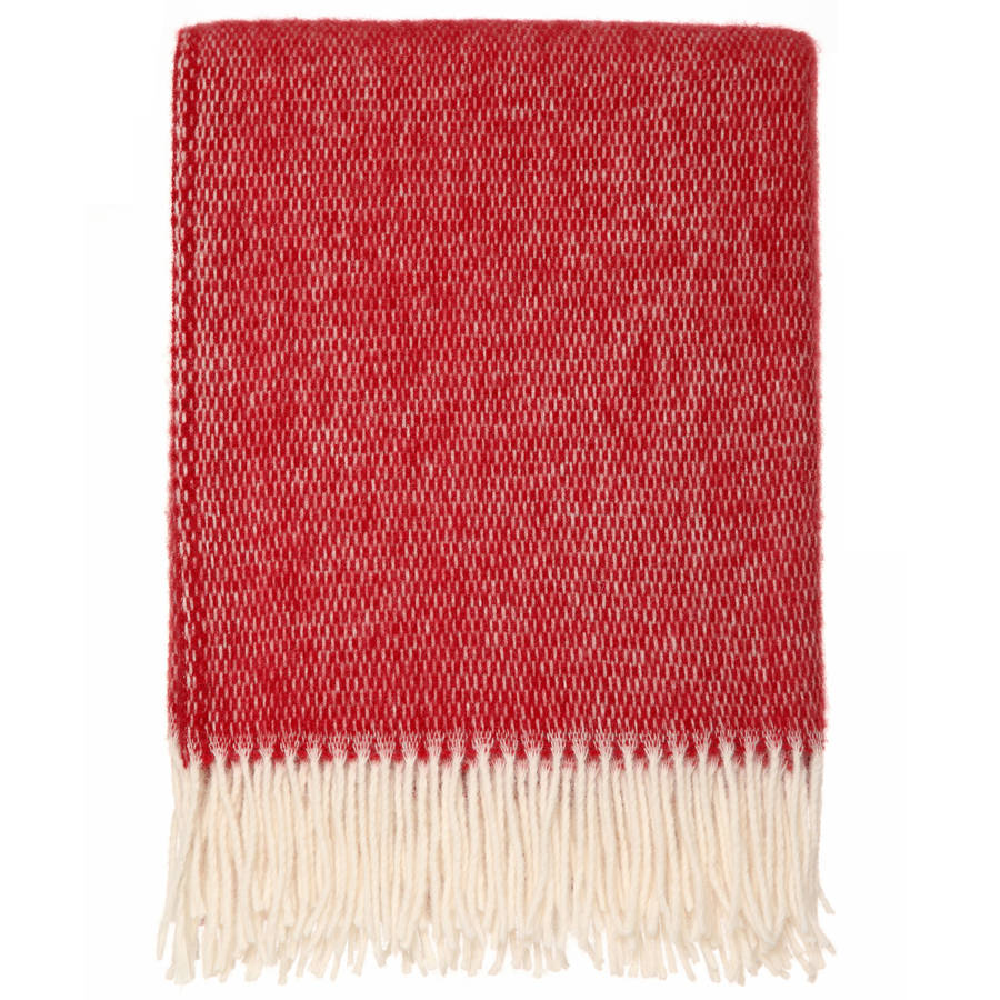 plain cherry wool throw by dreamwool blanket co.