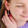 Silver And Gold Cowrie Shell Drop Hoop Earrings, thumbnail 1 of 8
