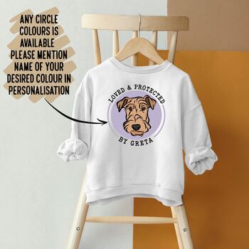 Airedale Terrier Kids Sweatshirt, 3 of 6