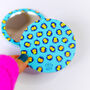 Turquoise Leopard Print Pocket Mirror With Pouch, thumbnail 1 of 6