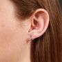 Sterling Silver Enamel Turquoise Ear Hoops, thumbnail 3 of 4