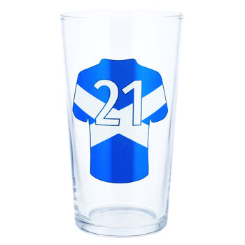 Custom Six Nations Rugby Shirt Printed Pint Glass, 2 of 6