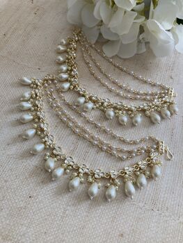 Gold Pearl Ear Chain/Kaan Chain, 5 of 6