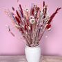 Red Pastel Dried Flower Arrangement, thumbnail 3 of 5