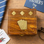 Personalised Luxury Wooden Box With Playing Cards And Dice, thumbnail 1 of 5