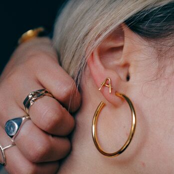 Gold Vermeil Letter Studs, 2 of 4