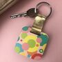 Personalised Colourful Circle Print Mirror Keyring, thumbnail 3 of 6