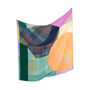 Willow Geometric Square Silk Scarf, thumbnail 4 of 4