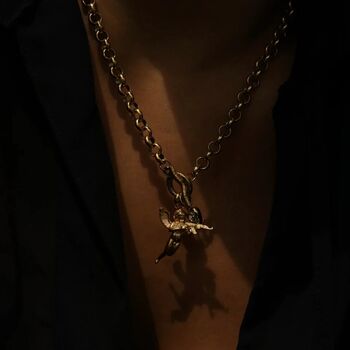 Angel Cherub Pendant Necklace, 7 of 10