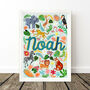 Sea Blue Safari Animal Name Print, thumbnail 6 of 9