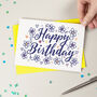 Floral Happy Birthday Greetings Card, thumbnail 2 of 4