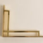 Polished Brass Art Deco Solid Brass Brackets, thumbnail 6 of 8
