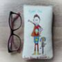 Personalised Super Dad Hand Embroidered Glasses Case – Custom Father’s Day Gift, thumbnail 2 of 5
