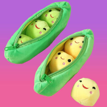 Kawaii Soft Plushies Peas In A Pod, 3 of 5