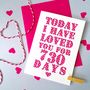 Personalised Days I've Loved You Card, thumbnail 2 of 4