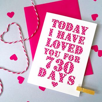 Personalised Days I've Loved You Card, 2 of 4