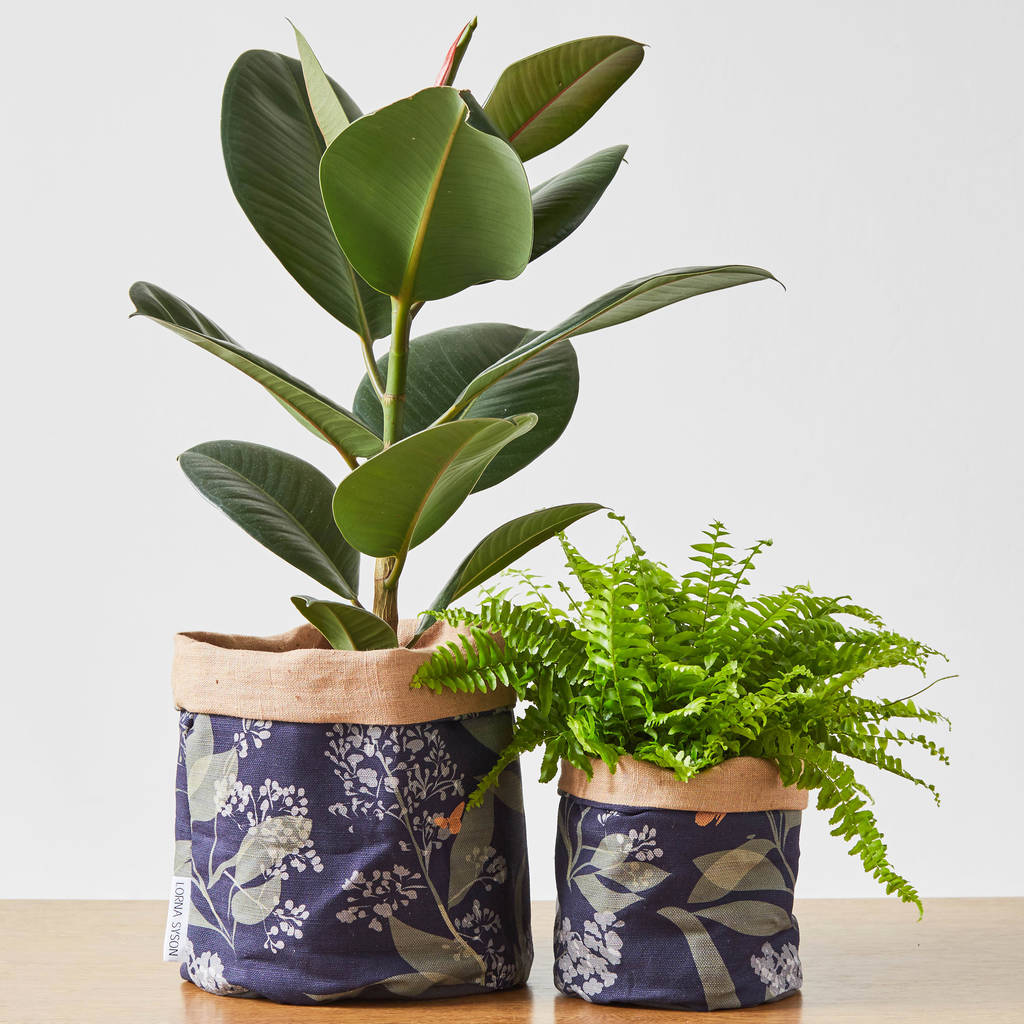 fabric pot for plants or storage by lorna syson