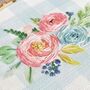 Gingham Floral Bouquet Embroidery Kit, thumbnail 4 of 5