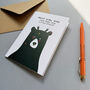 Girl Dad, A6 Daddy Bear Father's Day Card, thumbnail 6 of 6