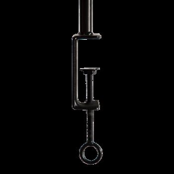 Table Hanging Rack Rail Pole Black Steel Clamp W211.5cm, 3 of 7