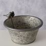 Zinc Bird Bath Planter With Birds, thumbnail 1 of 5