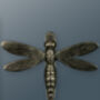 Brass Dragonfly Door Knocker Pewter Finish, thumbnail 3 of 4