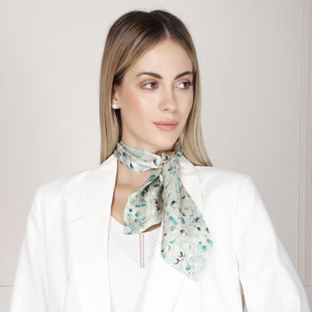 Branches Silk Neck Bow Scarf, 6 of 7