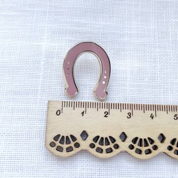 Good Luck Exam Poem And Lucky Horseshoe Enamel Pin Meaningful Gcse Student Gift Keepsake, 4 of 12