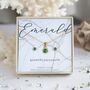 Rose Gold Vermeil May Birthstone Gift Set – Emerald, thumbnail 1 of 6