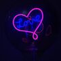 Love Rechargeable Retro Neon Brass Lamp, thumbnail 3 of 5