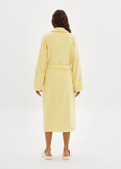 Lime Unisex 100% Cotton Velour Bathrobe, 2 of 3