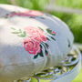 Set Of Two Round Country Rose Seat Pads With Ties, thumbnail 4 of 5