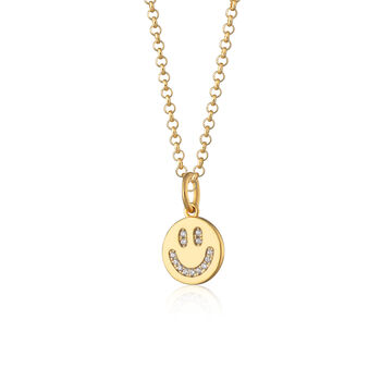 Smiley Face Charm Necklace, 8 of 8