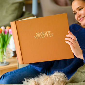 Contemporary Large Wedding Guest Book, Personalised With Two Names, 4 of 9