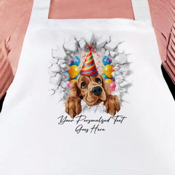 Personalised Cocker Spaniel Birthday Break Through Dog, 3 of 8