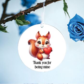 Personalised Squirrel Valentine's Hanging Gift, 2 of 2