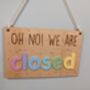 We Are Open / Closed Two Side Shop Sign Door 3D Acrylic, thumbnail 3 of 12