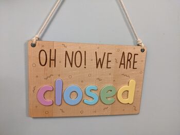 We Are Open / Closed Two Side Shop Sign Door 3D Acrylic, 3 of 12