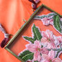 Spring Blossom Pink Embroidery Art Brass Frame, thumbnail 2 of 5