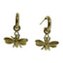 Sterling Silver Or Gold Vermeil Mini Hoop Bee Earrings, thumbnail 2 of 4