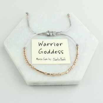 'Warrior Goddess' Morse Code Bracelet, 12 of 12