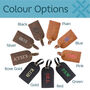 Personalised Faux Leather Luggage Tag Gold Font, thumbnail 9 of 11