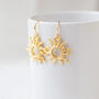 Gold Plated Sun Dangle Earrings, thumbnail 7 of 9