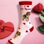I Love Kc Spaniels Socks Novelty Gift, thumbnail 1 of 6