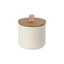 Round Oak And Stoneware Storage Canister, thumbnail 3 of 4