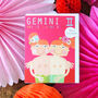 Mini Gemini Zodiac Card, thumbnail 3 of 6