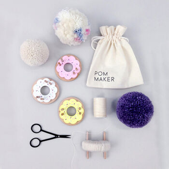 Donut Shaped Pom Pom Making Kit, 3 of 3